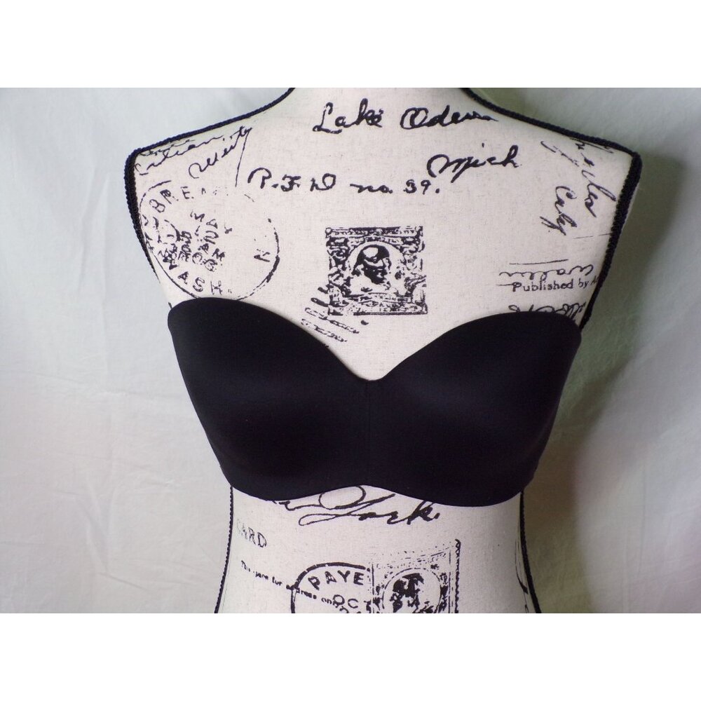 🆕 CHANTELLE Norah Strapless Convertible Underwire Bra 34DD Black #13F5 - Picture 12 of 12